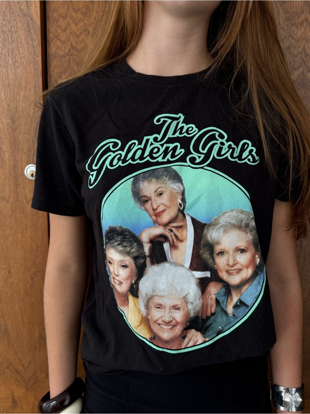 The Golden Girls Black Graphic Tee - Retro Cast Portrait